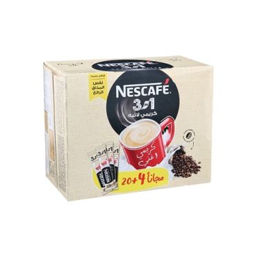 Nescafe 3In1 Cream Latte Box 20 Plus 4 X 22.4Gm, 12 Pieces Per Carton
